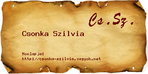 Csonka Szilvia névjegykártya