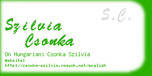 szilvia csonka business card